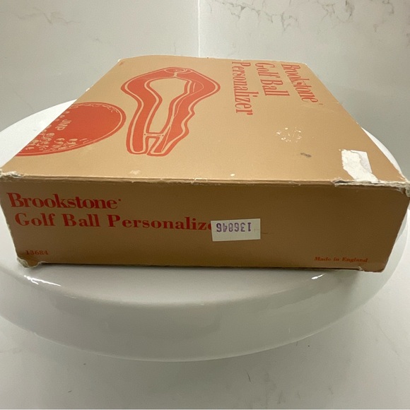 Brookstone Gold Plated Golf Ball Personalizer Up to Three Letters - Picture 7 of 7